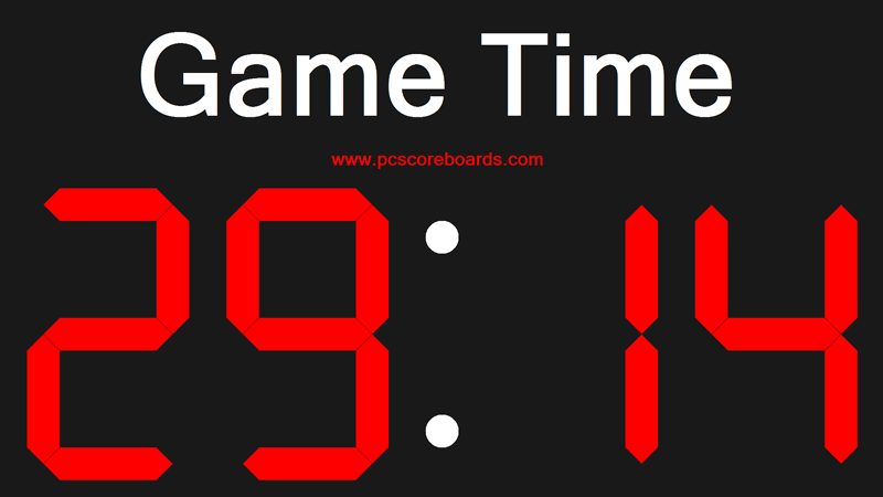 Counts up from a time or down to zero.