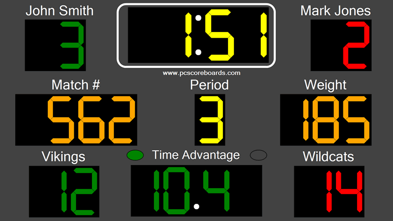 Windows 10 Wrestling Collegiate Scoreboard full