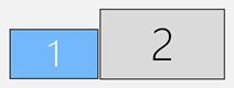 Two separate boxes, one that shows "1" and one that shows "2".